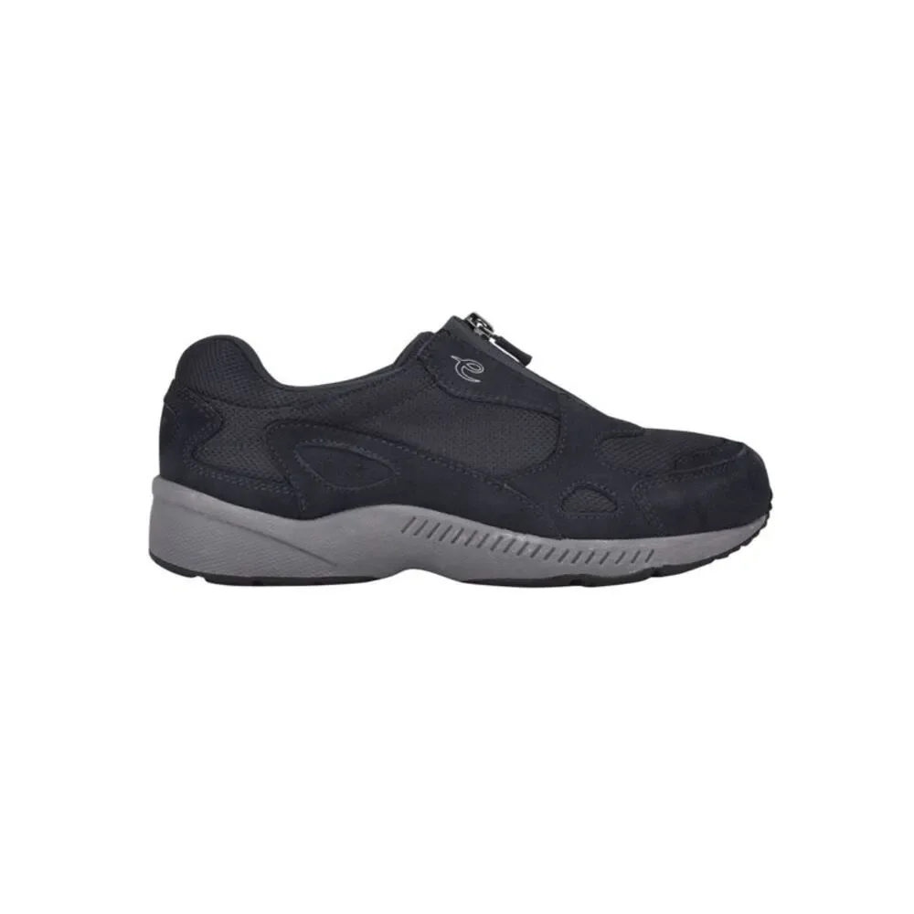EASY SPIRIT Womens Navy Rheal Toe Wedge Leather Athletic Sneakers Shoes 8 N